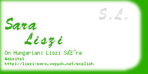 sara liszi business card